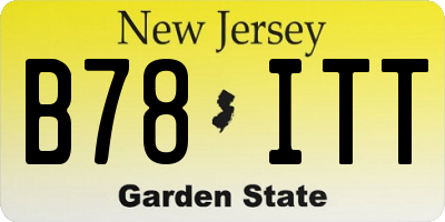 NJ license plate B78ITT