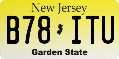 NJ license plate B78ITU
