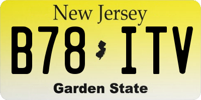 NJ license plate B78ITV