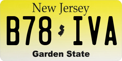 NJ license plate B78IVA