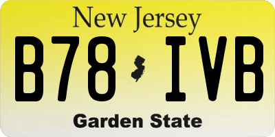 NJ license plate B78IVB