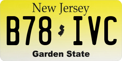 NJ license plate B78IVC
