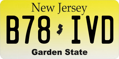 NJ license plate B78IVD