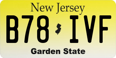 NJ license plate B78IVF