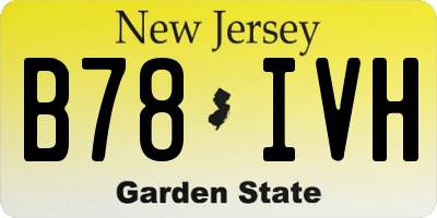 NJ license plate B78IVH