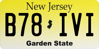NJ license plate B78IVI