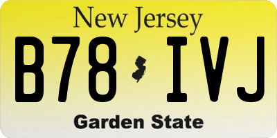 NJ license plate B78IVJ