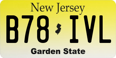 NJ license plate B78IVL