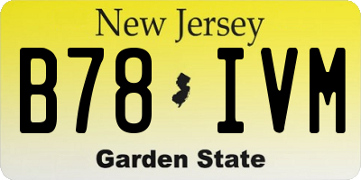 NJ license plate B78IVM