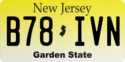 NJ license plate B78IVN