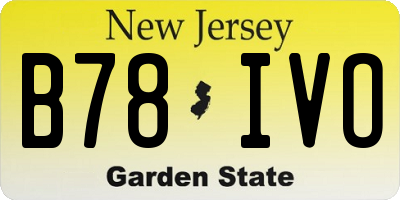 NJ license plate B78IVO