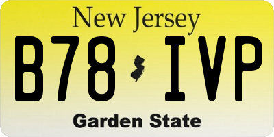 NJ license plate B78IVP