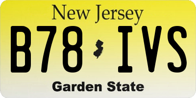 NJ license plate B78IVS