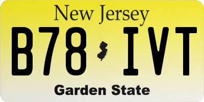NJ license plate B78IVT