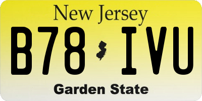 NJ license plate B78IVU