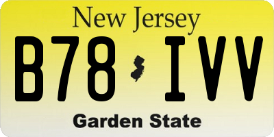 NJ license plate B78IVV