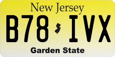 NJ license plate B78IVX