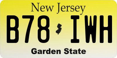 NJ license plate B78IWH