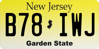 NJ license plate B78IWJ