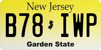 NJ license plate B78IWP