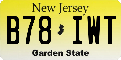 NJ license plate B78IWT