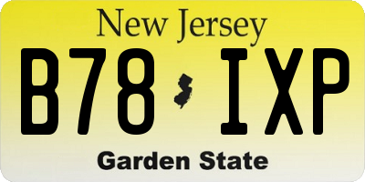 NJ license plate B78IXP