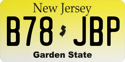 NJ license plate B78JBP