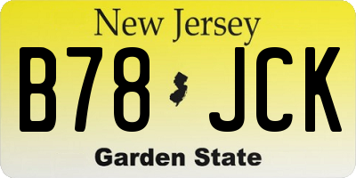 NJ license plate B78JCK