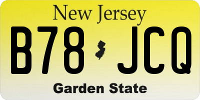 NJ license plate B78JCQ