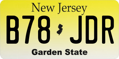 NJ license plate B78JDR