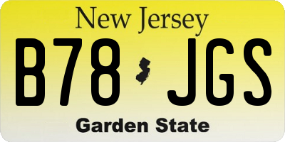 NJ license plate B78JGS