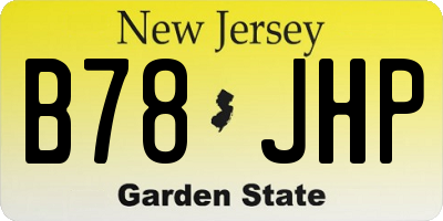 NJ license plate B78JHP