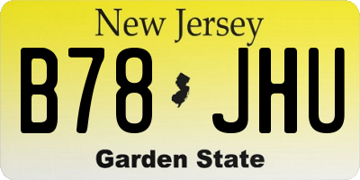 NJ license plate B78JHU
