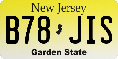 NJ license plate B78JIS