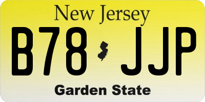 NJ license plate B78JJP