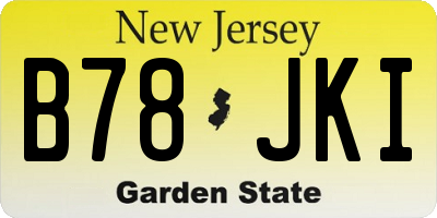 NJ license plate B78JKI