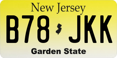 NJ license plate B78JKK