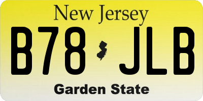 NJ license plate B78JLB