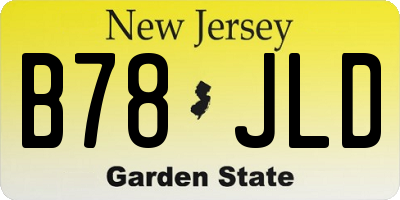 NJ license plate B78JLD