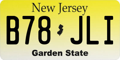 NJ license plate B78JLI