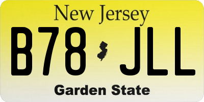 NJ license plate B78JLL