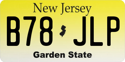 NJ license plate B78JLP