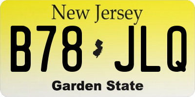 NJ license plate B78JLQ