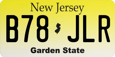 NJ license plate B78JLR