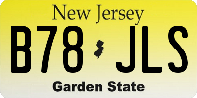NJ license plate B78JLS