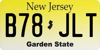 NJ license plate B78JLT