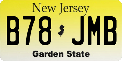 NJ license plate B78JMB