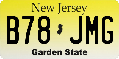 NJ license plate B78JMG