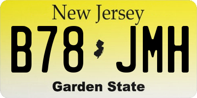 NJ license plate B78JMH