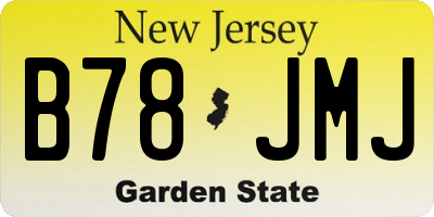 NJ license plate B78JMJ